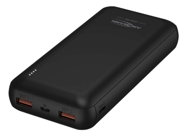 Ansmann PB320PD, 20000 mAh, litiumpolymeeri (LiPo), pikalataus 3.0, 3,7 V, lajittelu