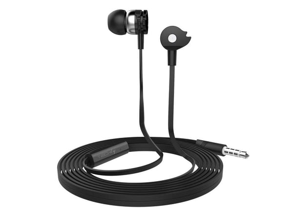 Techly SB-HP A1BKTY, Koblet med ledninger (ikke trådløs), Samtaler/musikk, 20 - 20000 Hz, 39 g, Hodesett, Sort