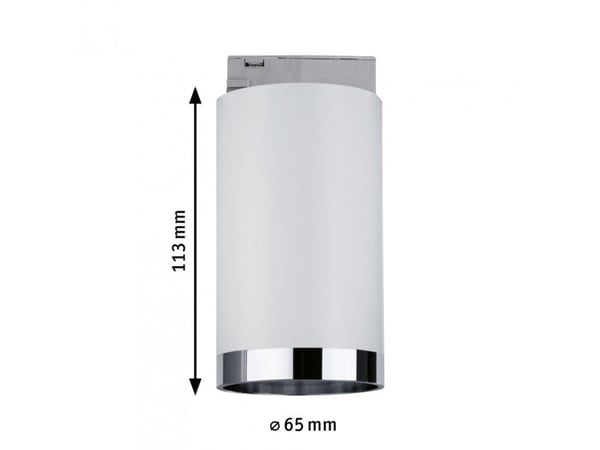 Paulmann 96963, Spotlight på skinne, GU10, 1 ampuller, LED, 10 W, Kromfarget, Hvit