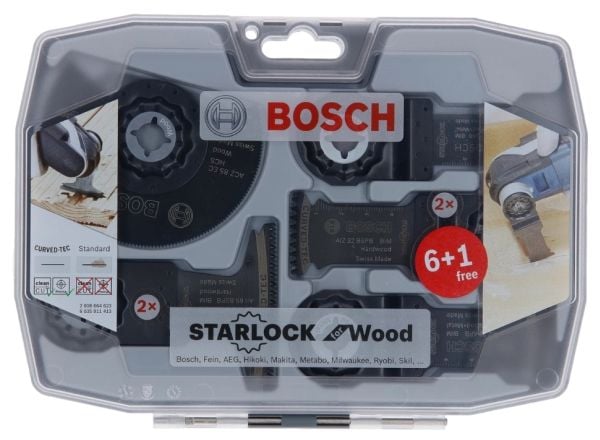 Bosch Starlock for Wood - Monitoimityökalun teräsarja - 7 kpl