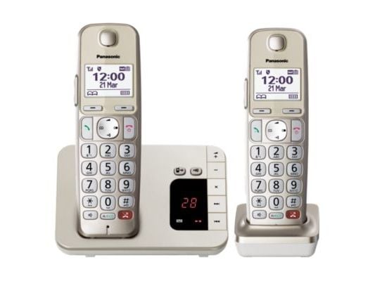 Panasonic KX-TGE262 - Trådlös telefon + 1 extra handuppsättning