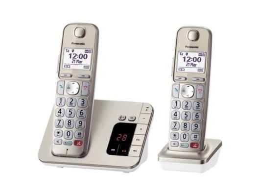 Panasonic KX-TGE262 - Trådlös telefon + 1 extra handuppsättning
