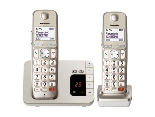 Panasonic KX-TGE262 - Trådlös telefon + 1 extra handuppsättning