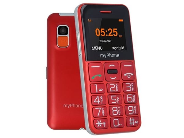 myPhone Halo Easy, Perusmalli, Yksittäinen SIM, 4,32 cm (1.7"), 0,3 MP, 1000 mAh, Harmaa, Punainen