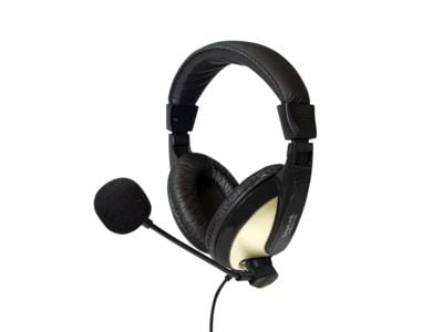 LogiLink HS0011A, Koblet med ledninger (ikke trådløs), Samtaler/musikk, 20 - 20000 Hz, 215 g, Hodesett, Sort