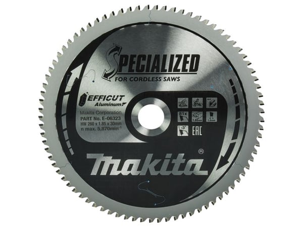 Makita E-06323, Kutteskive, Nedtrykket senter, Makita, 1,85 mm, Metallisk, Aluminium