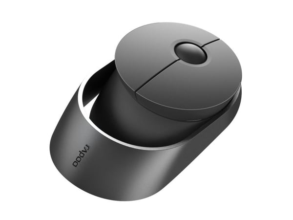 Rapoo 00215130, Molempikätinen, Laser, Bluetooth, 1600 DPI, Harmaa