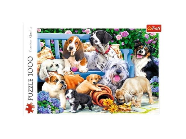 Trefl Dogs in the garden, 1000 stykker, Dyr, 12 år