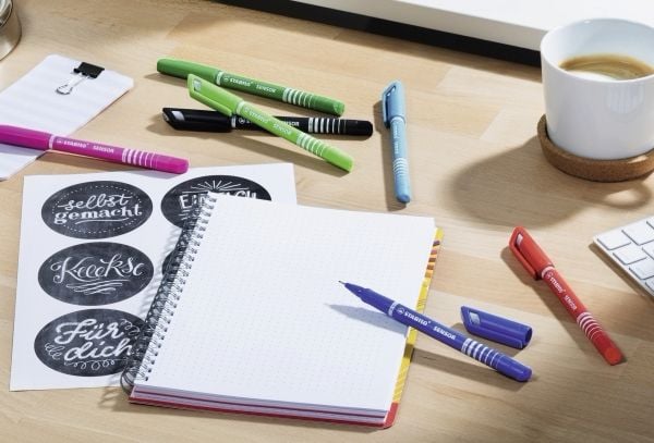 Fineliner Stabilo Sensor 189 rød 0,3 mm - (10 stk.)