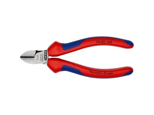 Knipex 70 02 140 SB, Sivuleikkurit, 4 mm, Terästä, Sininen, Punainen, 140 mm, 54 mm