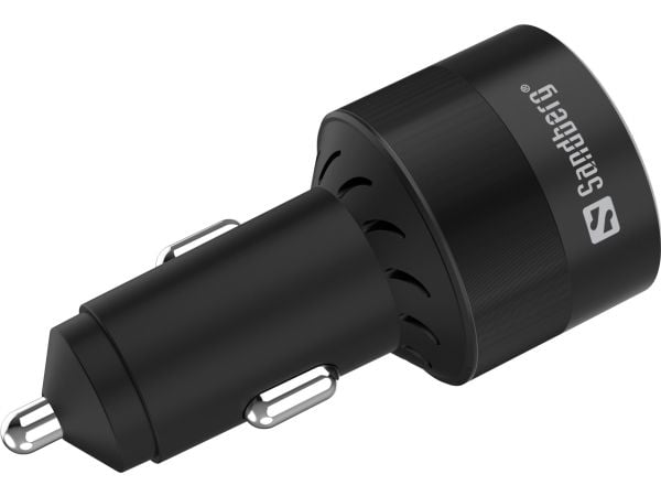 Sandberg Active - Bilstrømadapter - 130 watt - 3 utgangskontakter (USB-C, USB)