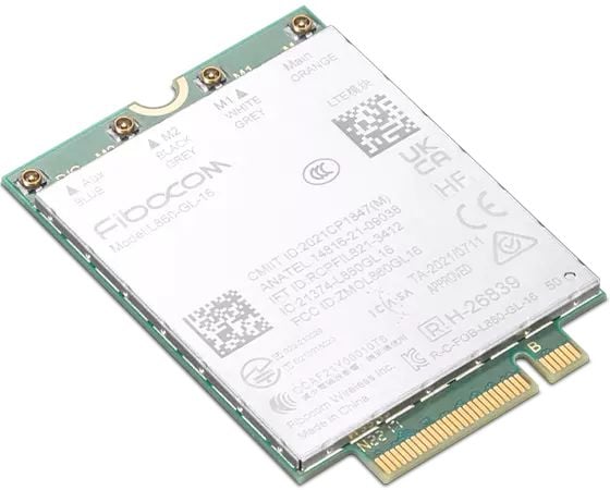 Fibocom L860-GL-16 - Trådlöst mobilmodem - 4G LTE - M.2 Card - för ThinkPad X1 Nano Gen 2 21E8, 21E9; X1 Yoga Gen 7 21CD, 21CE