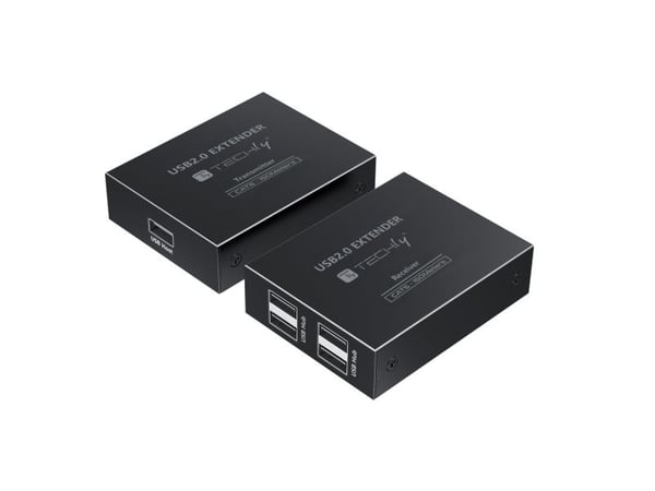 Techly IUSB-EXTEND1504P, AV-lähetin ja -vastaanotin, 150 m, Langallinen, Musta