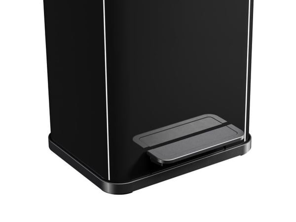Hailo Öko duo plus M, 18 l, Rektangulær, Stål, Sort, Plast, Pedal