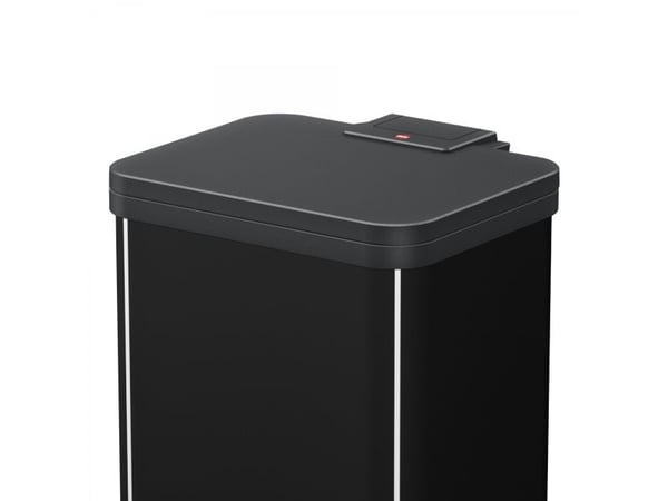 Hailo Öko duo plus M, 18 l, Rektangulær, Stål, Sort, Plast, Pedal