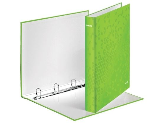 Rengaskansiot Leitz WOW A4+ 4DR/25mm vihreä - (10 kpl)