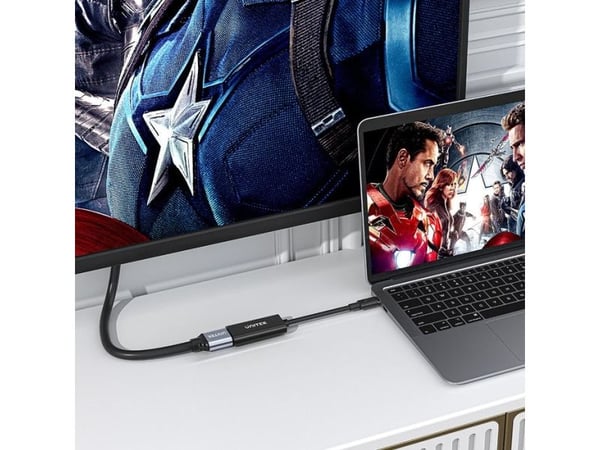 Unitek V1421A - Video adapter - USB-C hann til HDMI hunn - 15 cm - svart - 4K 60Hz støtte