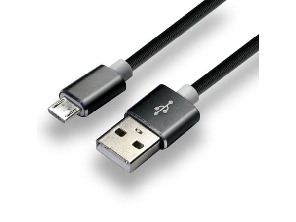 everActive Micro USB-kaapeli 1m - musta, silikoni, pikalataustuki, 2,4A - CBS-1MB