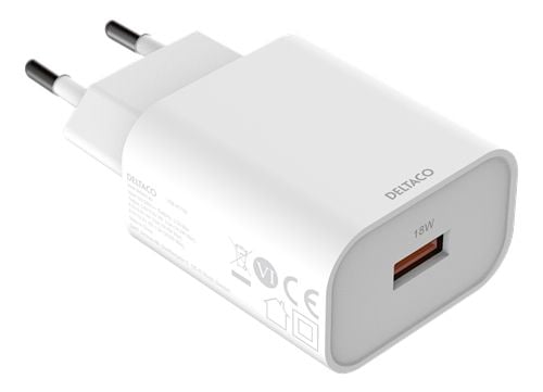 Deltaco USB-AC182, Sisätila, AC, Valkoinen