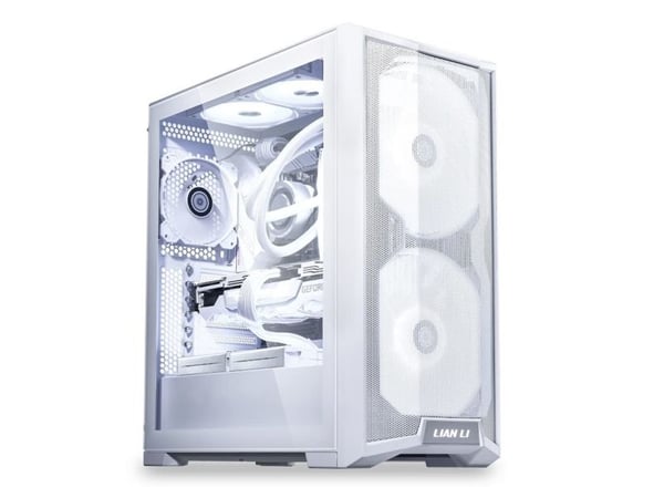 Lian Li Lancool 215 W - Tower - utvidet ATX (E-ATX) - sidepanel med vindu (herdet glass) - ingen strømforsyning - hvit - USB/lyd