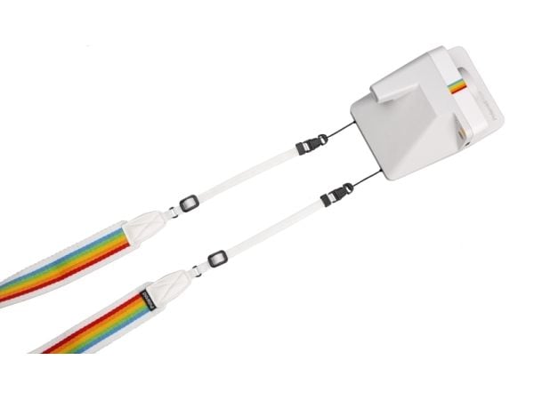 Polaroid Camera Strap Flat Rainbow White, Heti tulostava kamera, Puuvilla, Polyesteri, Sininen, Vihreä, Oranssi, Punainen, Valkoinen, Keltainen, Ki...