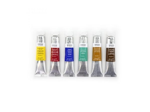 Winsor & Newton 094376860764, Blå, Brun, Grön, Röd, Gul, 21 ml, Rör, 6 styck