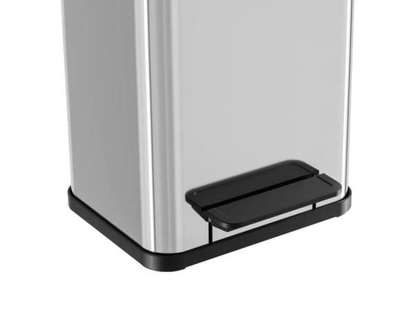 Hailo Öko duo Plus M, 18 l, Rektangulær, Rustfritt stål, Rustfritt stål, Plast, Pedal