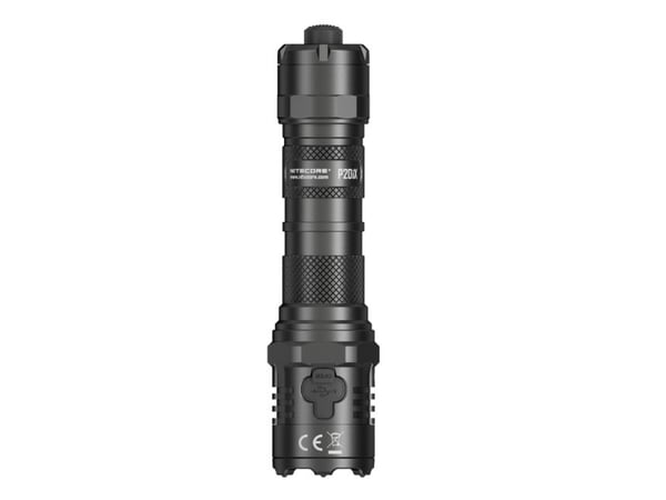 Nitecore P20iX, Taktisk lommelykt, Svart, Aluminium, Knapper, 2 m, 2 m