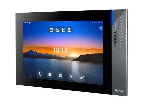 Fanvil i57A, 25,6 cm (10.1"), LCD, 1280 x 600 piksler, Rustfritt stål, Sort, Knapper, Horisontal