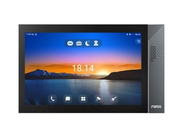 Fanvil i57A, 25,6 cm (10.1"), LCD, 1280 x 600 piksler, Rustfritt stål, Sort, Knapper, Horisontal