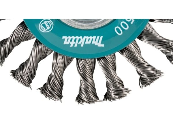 Makita D-73405, Kopp stålbørste, Nedtrykket senter, 11,5 cm, 12500 RPM