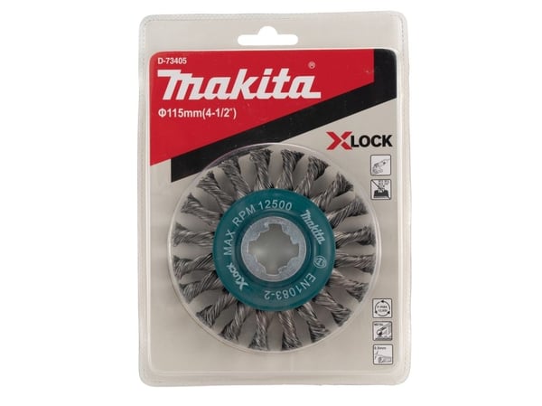 Makita D-73405, Kopp stålbørste, Nedtrykket senter, 11,5 cm, 12500 RPM