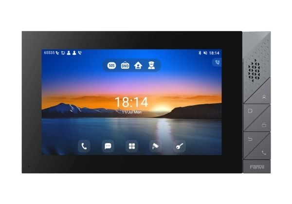 Fanvil i55A, 17,8 cm (7"), LCD, 1024 x 600 piksler, Rustfritt stål, Knapper, Horisontal