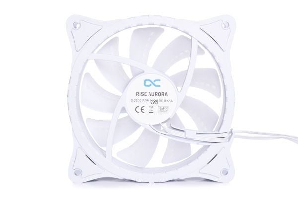 Alphacool Rise Aurora PWM Vifte - 120mm, Hvit