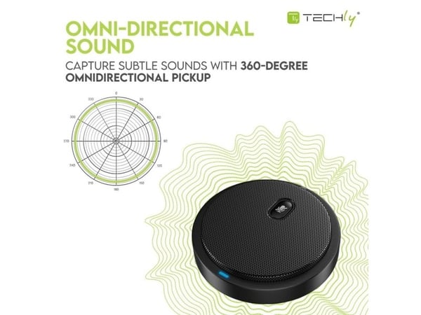 Techly ICC SH-22, Konferansemikrofon, -40 dB, 100 - 16000 Hz, 60 dB, 110 dB, Retningsuavhengig