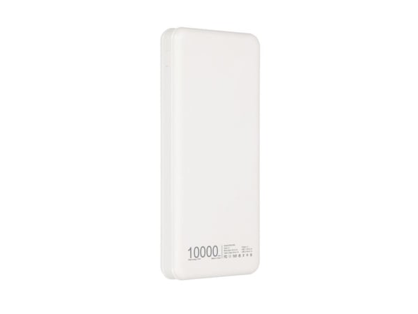 Extralink EPB-078W - Strømbank - 10000 mAh - 10 watt - 2.1 A - 2 utgangskontakter (USB) - hvit