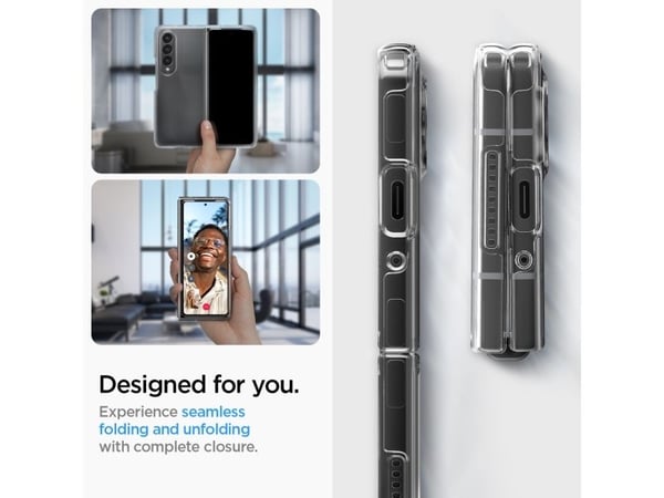 Spigen Crystal Hybrid, Etui, Samsung, Galaxy Z Fold 4, 19,3 cm (7.6"), Gjennomsiktig