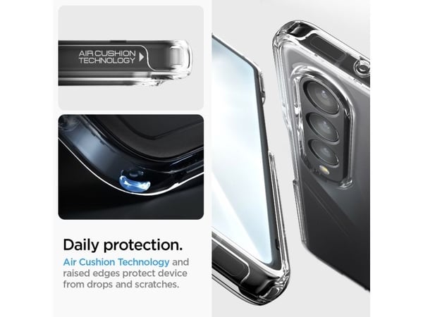Spigen Crystal Hybrid, Etui, Samsung, Galaxy Z Fold 4, 19,3 cm (7.6"), Gjennomsiktig