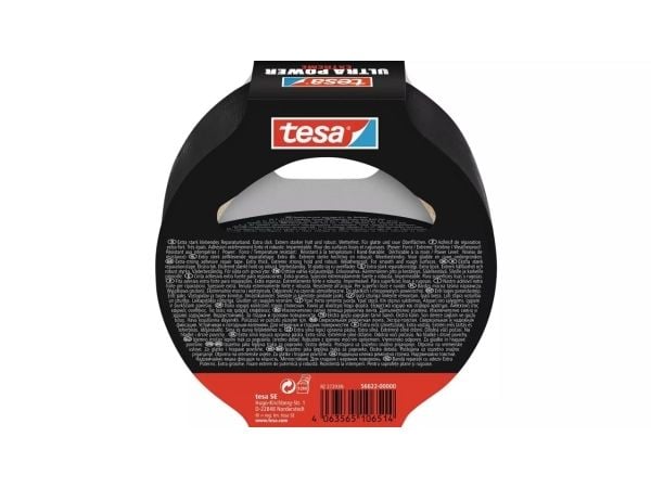 TESA Ultra Power Extreme, Sort, Reparering, PET-filt, Gummi, Metall, PVC, Ru, Smooth (glatt), 10 m