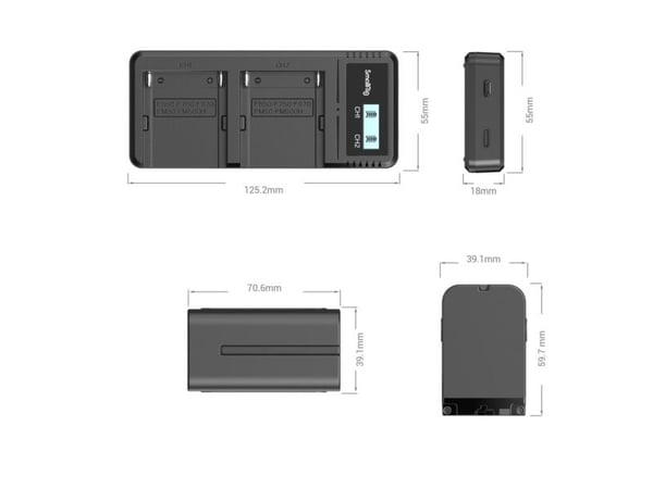 SmallRig 3823, Lithium-Ion (Li-Ion), 2 stykker, Batterier medfølger