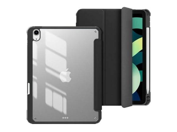 eSTUFF NEW YORK Mirror - Lommebok for nettbrett - termoplast-polyuretan (TPU), polykarbonat, polyuretan - svart/klar - for Apple 10.9-inch iPad Air...