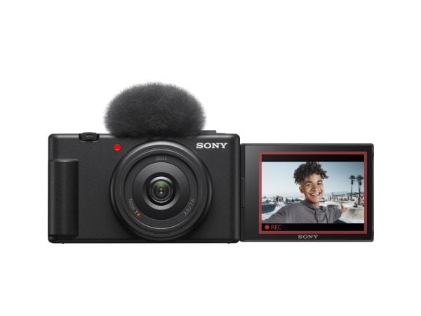 Sony ZV-1F - Digitalkamera - kompakt - 20.1 MP - 4 K / 30 fps - ZEISS - Wi-Fi, Bluetooth - svart