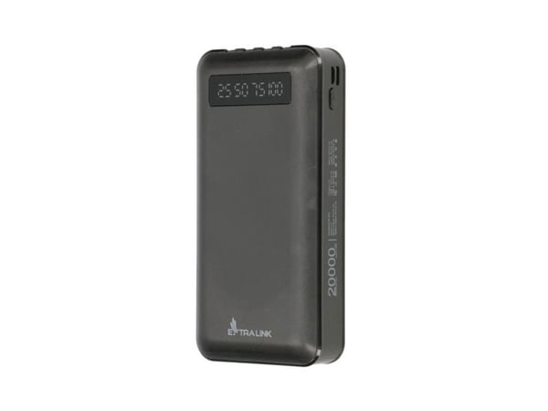Extralink EPB-084 - Strømbank - 20000 mAh - 10 watt - 2.1 A (USB) - svart