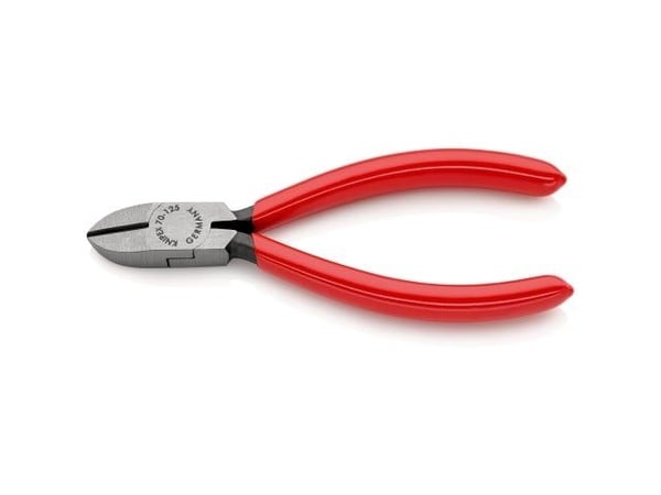 Knipex 70 01 125, Handdriven kabelavbitare, Röd, Plast, Stål, Röd, Rostfritt stål, 3 mm, Tyskland