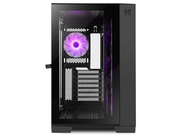 NOX Hummer Astra, Midi Tower, PC, Sort, ATX, ITX, Micro ATX, Stål, Herdet glass, Spilling