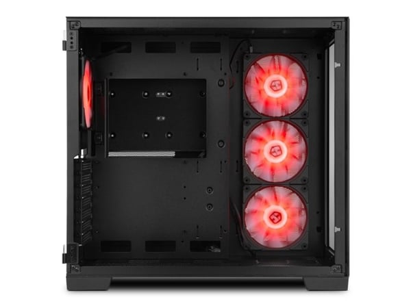 NOX Hummer Astra, Midi Tower, PC, Sort, ATX, ITX, Micro ATX, Stål, Herdet glass, Spilling