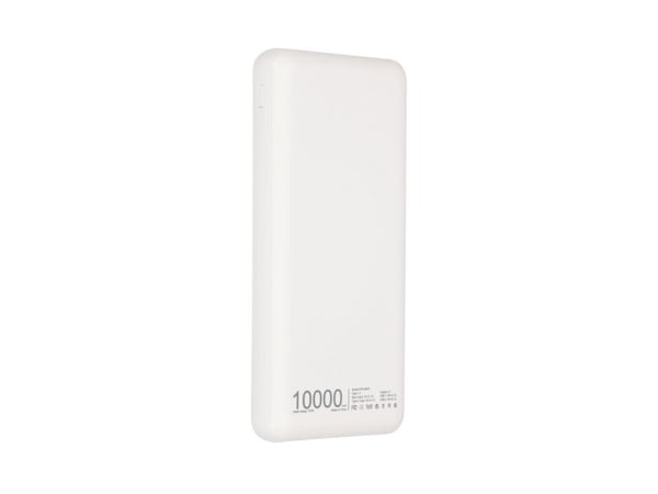 Extralink EPB-098W - Strømbank - 10000 mAh - 2.1 A - 2 utgangskontakter (USB) - hvit
