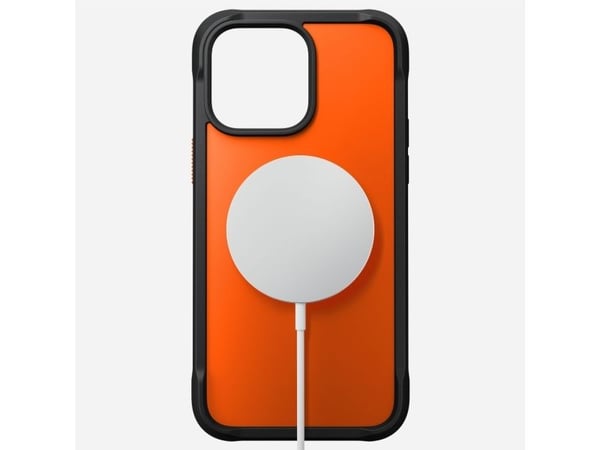 Nomad NM01154785, Suojus, Apple, Phone 14 Pro Max, 17 cm (6.7"), Musta, Oranssi