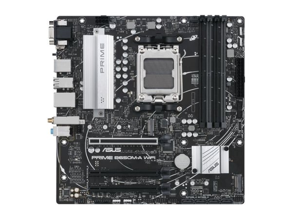 ASUS Prime B650M-A WIFI - Moderkort - micro ATX - Socket AM5 - AMD B650 Chipuppsättning - USB 3.2 Gen 1, USB-C 3.2 Gen 1, USB 3.2 Gen 2 - 2.5 Gigab...