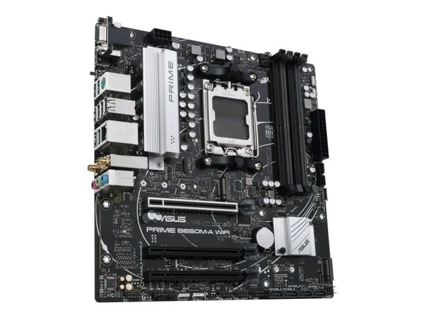 ASUS Prime B650M-A WIFI - Moderkort - micro ATX - Socket AM5 - AMD B650 Chipuppsättning - USB 3.2 Gen 1, USB-C 3.2 Gen 1, USB 3.2 Gen 2 - 2.5 Gigab...